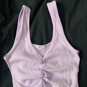 Lilac crop tank top